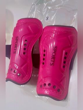 Kids Hot Pink Soccer Shin Guards